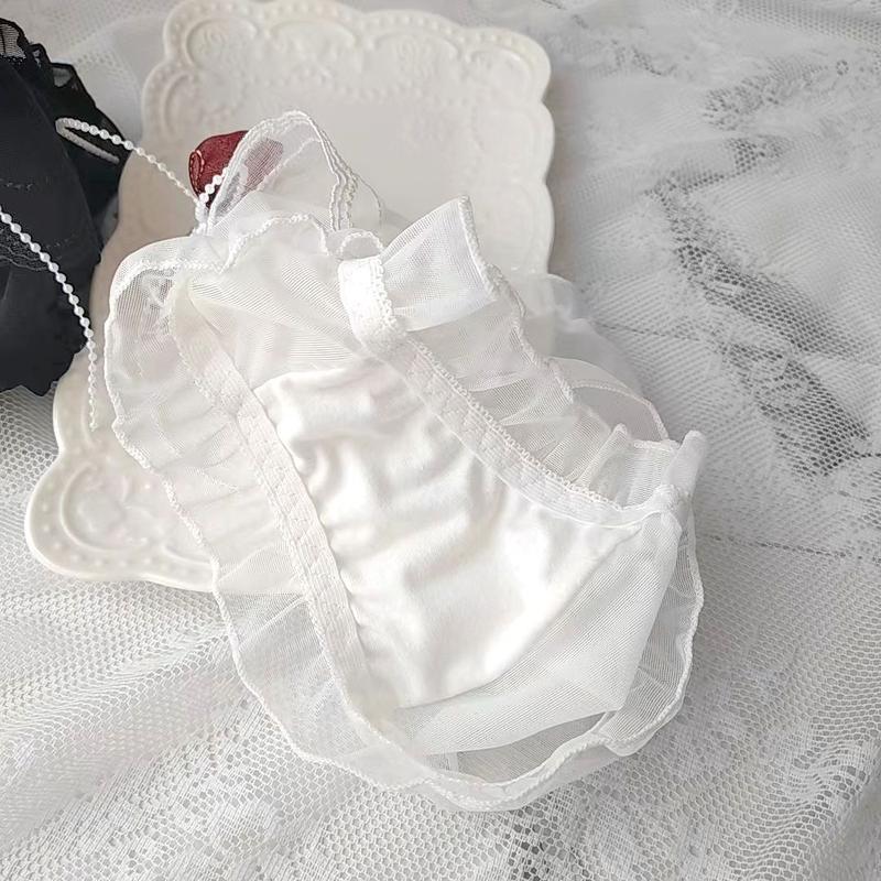 Product Introduction of Đồ Lót Nữ, Phong Cách Nhật Bản Dài Hạn, Lưới Tươi Mát Falbala, Thiết Kế Công Chúa Tam Giác, Có Nơ Dễ Thương 11