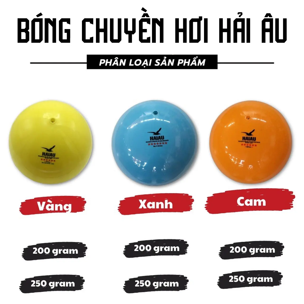 Quả bóng chuyền hơi hải âu 200g 250g
