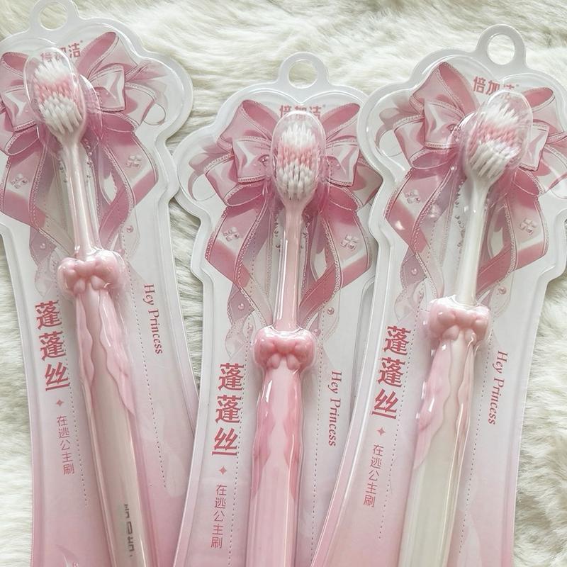 Mocorie - Coquette Ribbon Toothbrush / Pink Bow Toothbrush Sensitive ...