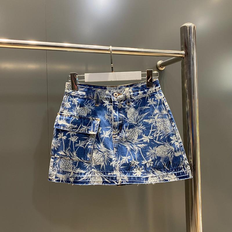 THE QUẠO - Chân Váy Jeans Nữ Lưng Thấp Mùa Hè Hàng Cao Cấp BC260