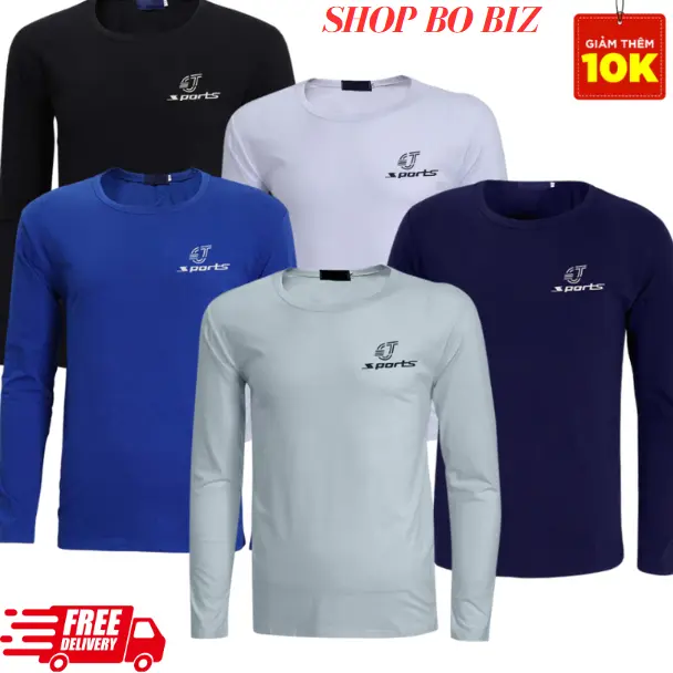 Combo 5 áo sport thun nam dài tay mặc giữ nhiệt mùa đông, chống nắng  mùa hè phong cách trẻ chung năng động, chơi thể thao, chạy bộ, tập gym- ADT05 1