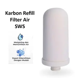 Refill Filter Air SWS Water Purifier Bahan Keramik Cartridge Carbon Aktif Refil SWS Saringan Keran Refil Water Purifier Keran Ceramic Karbon Refil SWS Refill Karbon