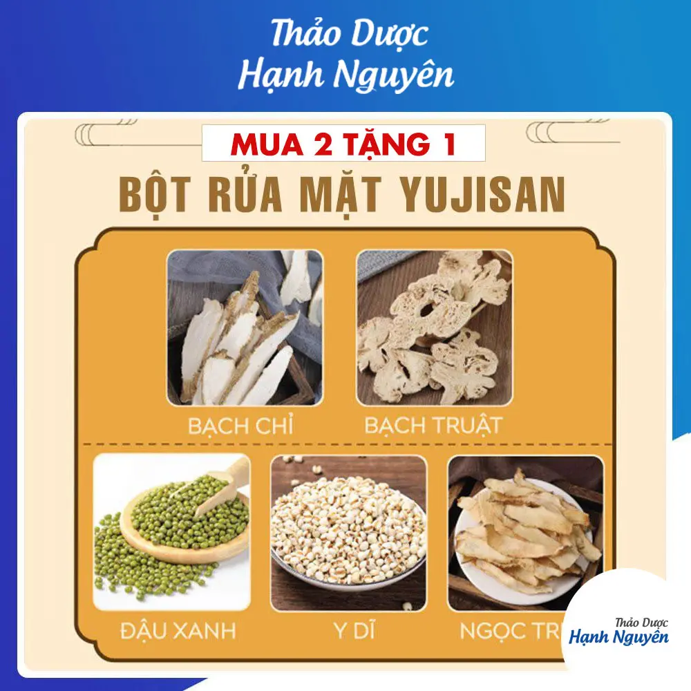 [Mua 2 Tặng 1 Trà chanh leo Triệu Lộ Tư] Bột rửa mặt Yujisan 100g, bột đắp mặt, skincare