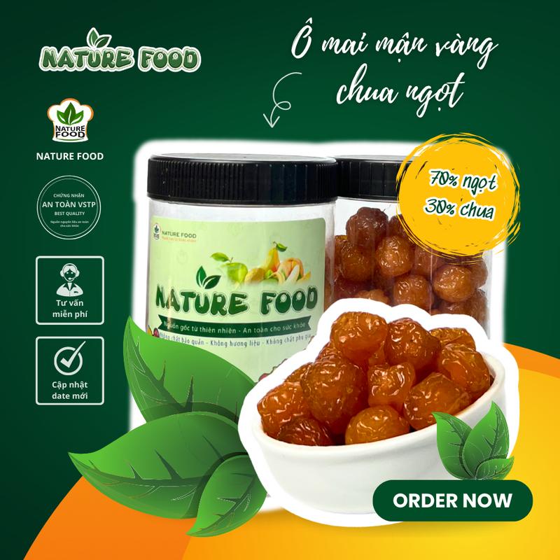 Hộp 500gr ô mai mận vàng chua ngọt NATURE FOOD