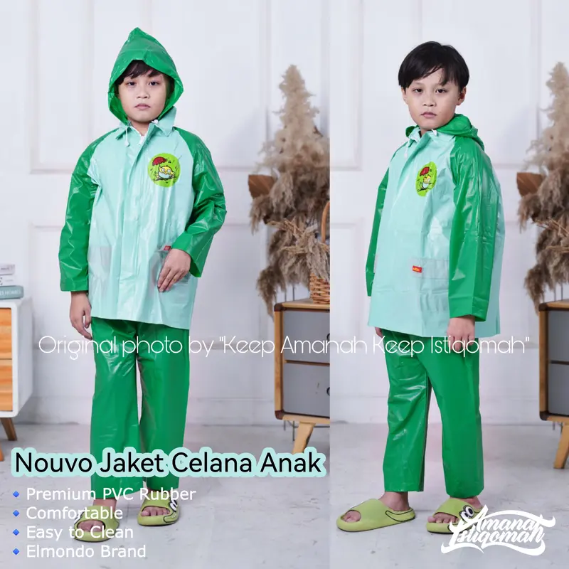 Football Club Jaket Celana Anak Jas Hujan Anak PVC Tahan air 1