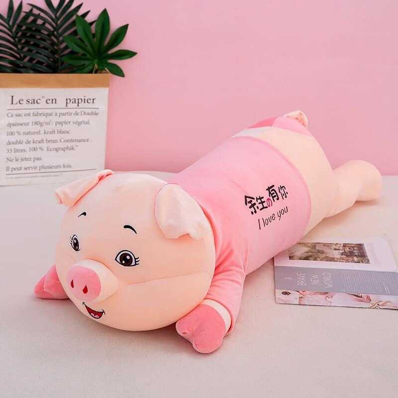 {MUA 1M65 TẶNG KÈM 1 GẤU BÔNG 79K}Gấu bông con heo áo hồng thêu chữ nổi Thú Bông Thú Nhồi Bông Toy Đồ Chơi