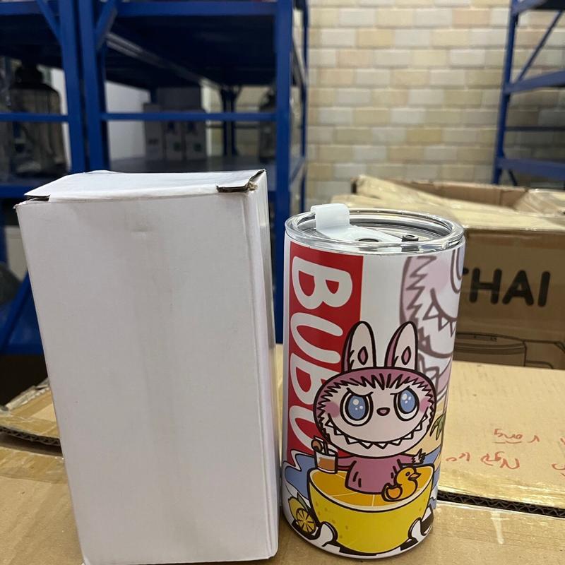 Bình giữ nhiệt Inox 304 Labubu dung tích 600ml kèm ống hút tiện lợi 6