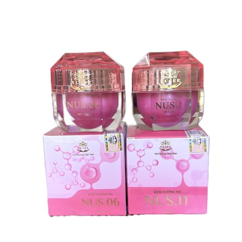 Combo 2 lọ kem hoa hồng NUS.06 và kem hút sắc NUS.11 bong 30 gam - Dưỡng Ẩm Da Làm Đẹp Da - Nữ Skincare mộc mỹ nhân nusee Chăm Sóc Da