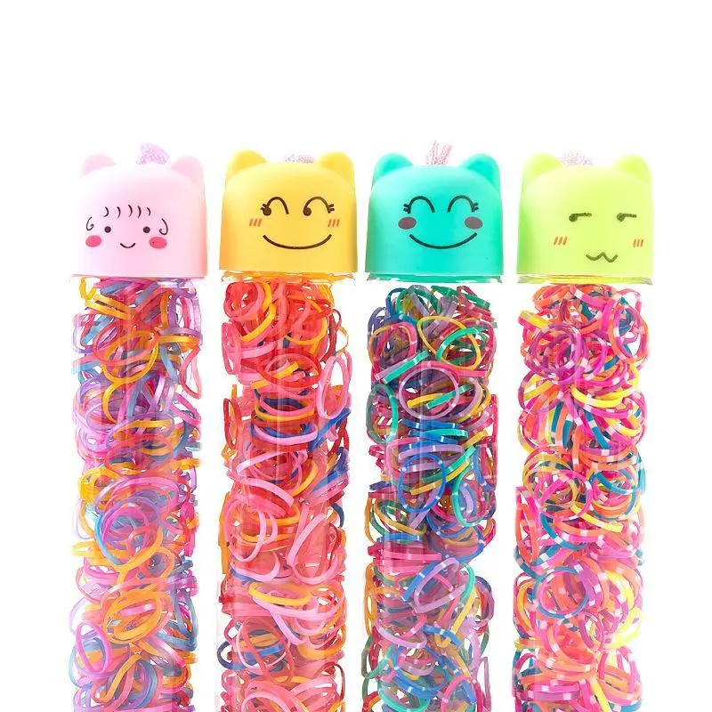 Disposable Rubber Band Hairband for Children  Ponytail Hairs Ties Colourful Elastic Hair Bands Baby Hair Accessories Random Cups