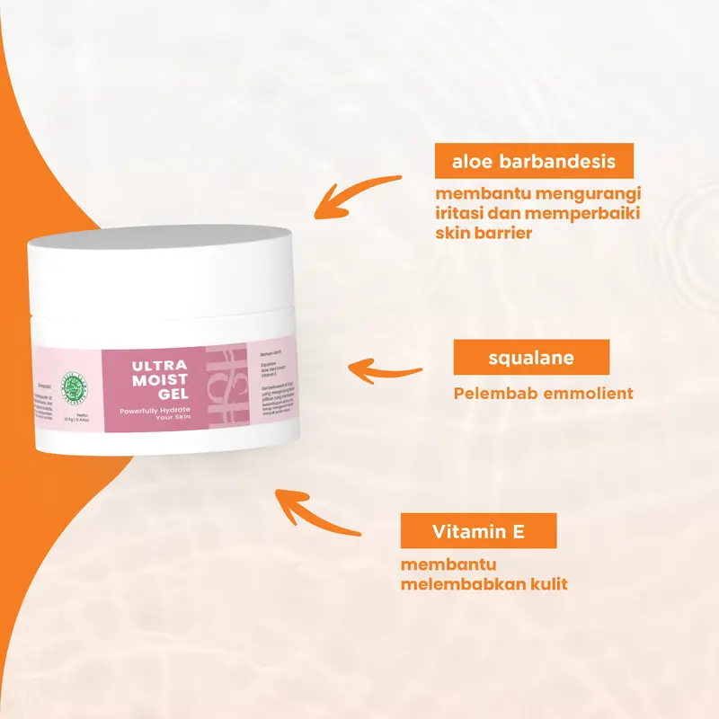 HNH Skincare - Ultra Moist Gel - Moisturizer Pelembab Wajah untuk Kulit Kering Sensitif 1