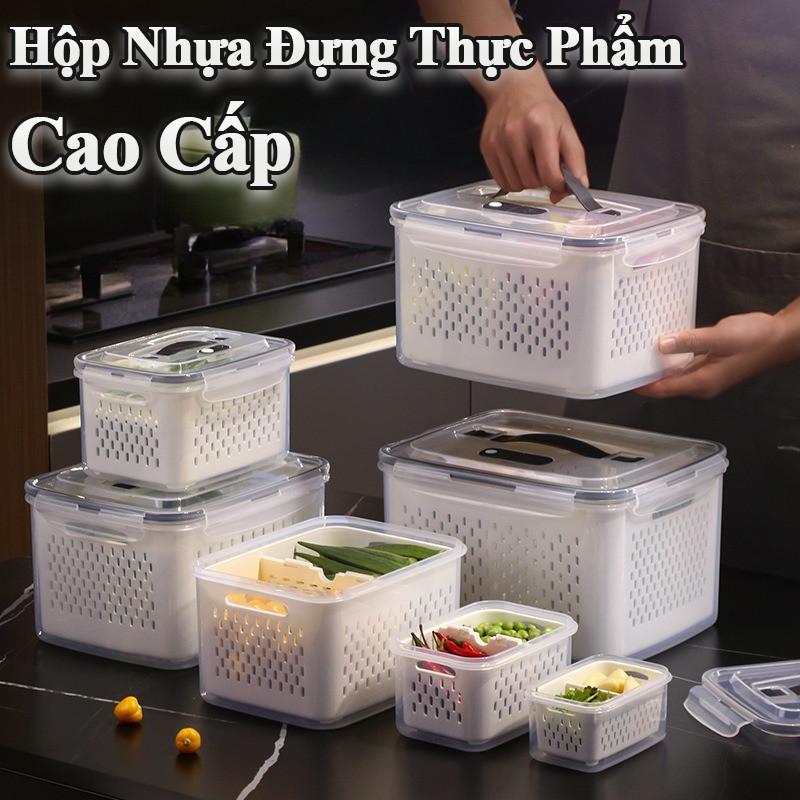  Hộp đựng bảo quản thực phẩm Hộp bảo quản tủ lạnh Hộp niêm phong rau củ quả tươi Hộp bảo quản tủ lạnh và tủ đông Hộp Sắp Xếp 