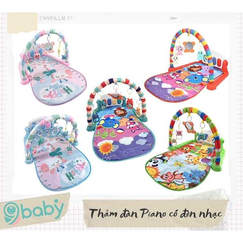 ( GIÁ TẠI KHO ) Thảm nhạc cho bé nằm chơi đàn piano với nhiều đồ chơi ngộ nghĩnh ( chưa kèm pin )