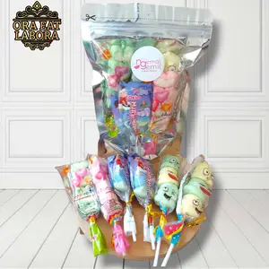 Marshmallow Sate Aneka Rasa Buah Mix Marshmallow Lolipop Kualitas Premium - Ora Eat Labora
