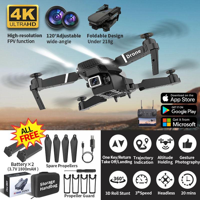 Puntoco Hd Fotografía Aérea Drone 8K Cámara Plegable Control Remoto Avion Evitacion De Obstaculos Quadcopter Juguete