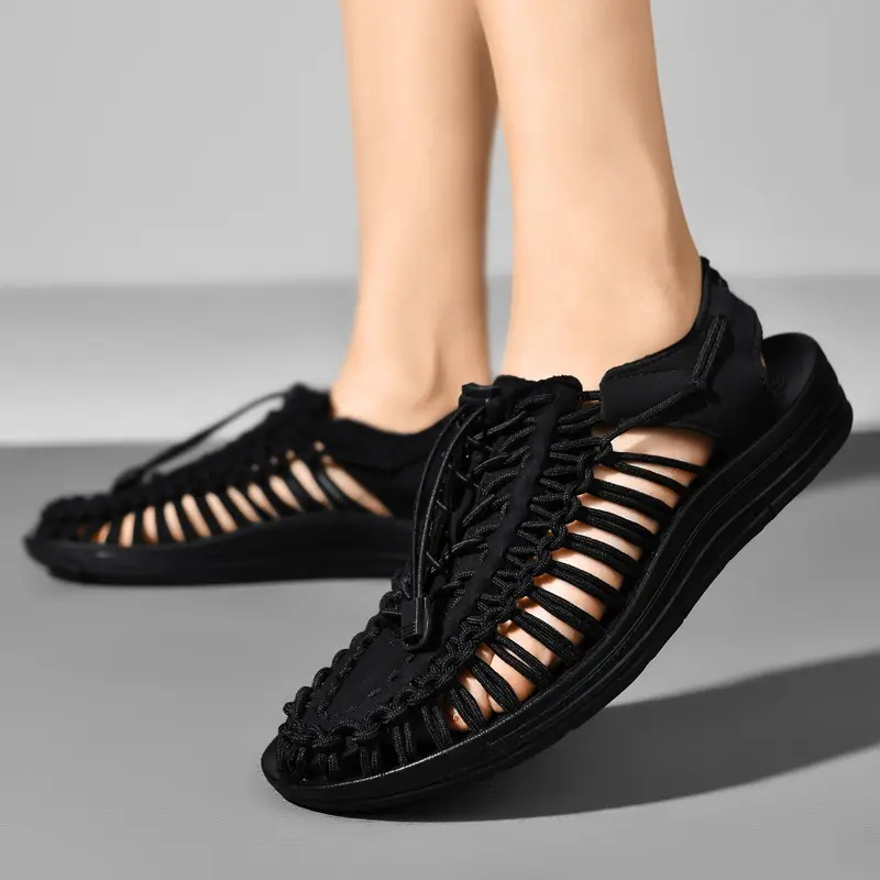 Men & Women sandals woven shoes beach shoes lightweight outdoor sandals couple shoes size 35-48