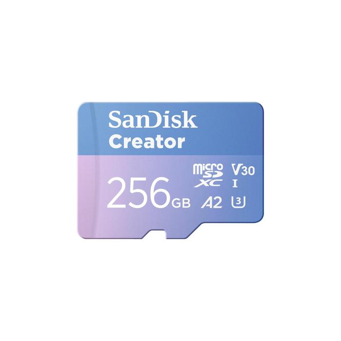 Gambar SanDisk Creator MicroSDXC 256GB UHS-I 190MB/s - (SDSQXAV-256G-GN6MS) dari GGSTORESBY Kota Surabaya Tokopedia