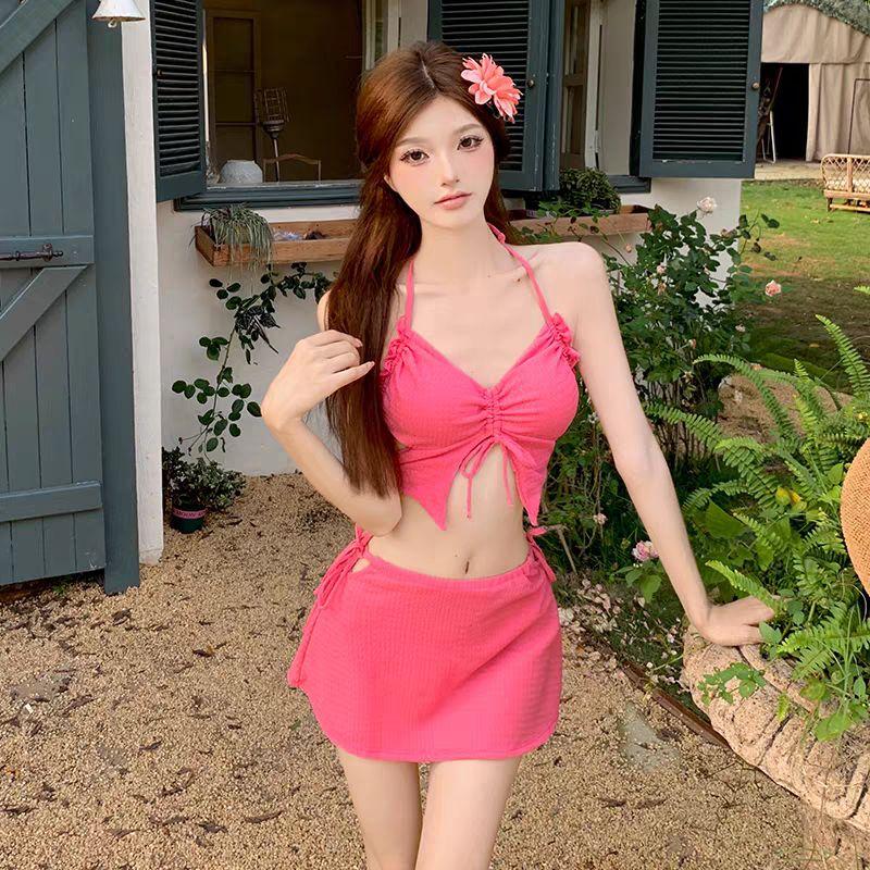 Product Introduction of đồ bơi , bikini đi biển 3 chi tiết hồng sen dễ thương 4