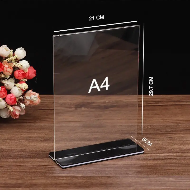 Kệ Menu Mica A4, A5, A6, Để QR Code Bảng Mica Để Bàn, Menu mica để bàn 6