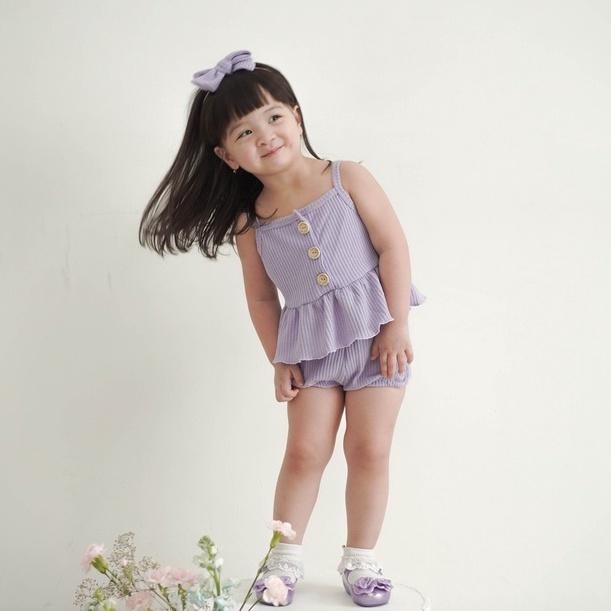 MOONJOY - SUNNY WAFFLE SET - setelan one set anak perempuan tank kutungan 0