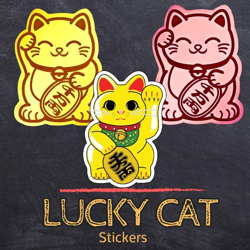 Lucky Cat: Waterproof Vinyl Decorative Stickers - TikTok Shop Philippines