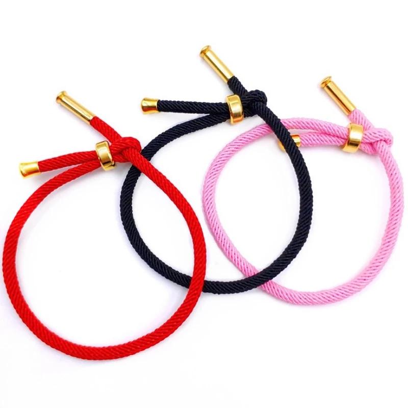 Gelang Tali serut Polos untuk liontin huruf atau Ema BISA COD Pria Bracelets Jewellery 3