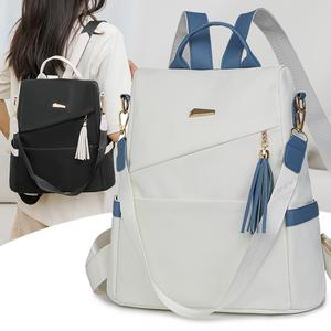 Minimalist Solid Color Backpack for Women New Fashion Travel Backpack Large Capacity Casual School Bag