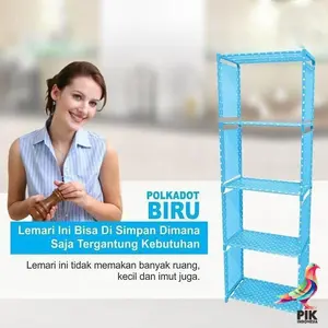 COD Rak Buku Sederhana Serbaguna 5 tingkat 4 sekat