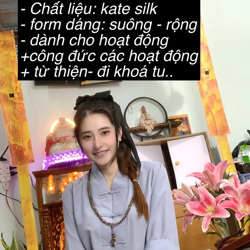Mẫu đồ lam  truyền thống La Hán vải ka tê silk 4