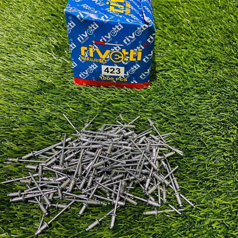 Paku Rivet Merk Rivetti 423 Ukuran 3.2mm x 7mm isi 100 Pcs 1