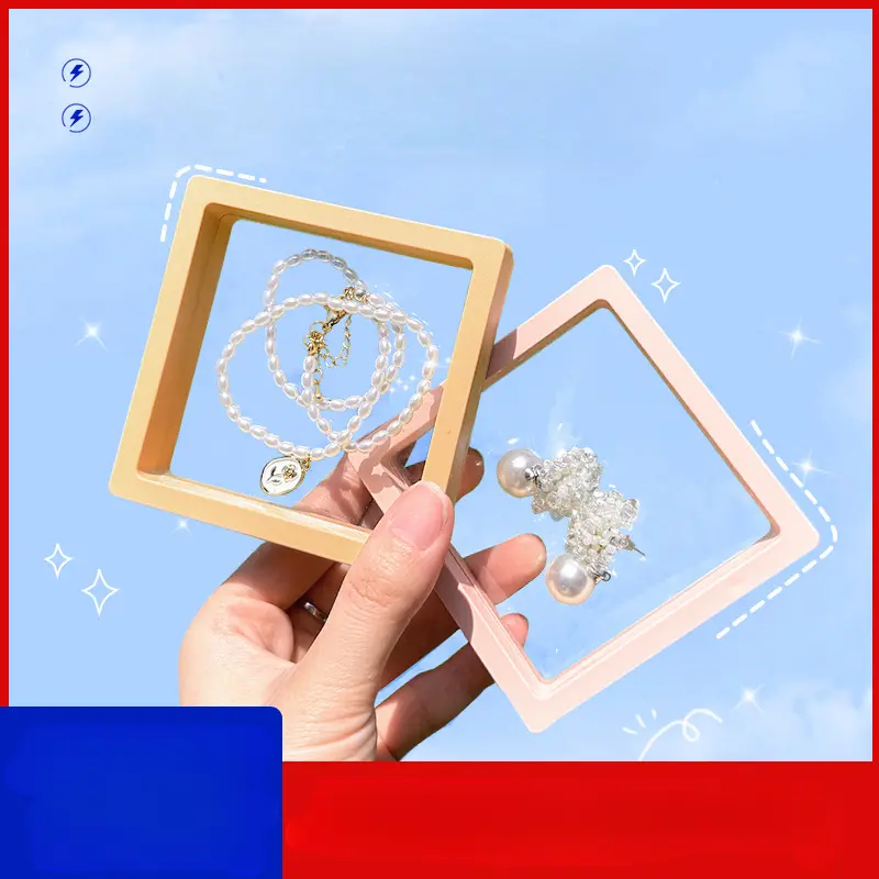 Jewelry Box Crafts Film Box Transparent Elastic Wear Armor Suspension Packing Box Bracelet Storage Box Jewelry Display Box Organiser