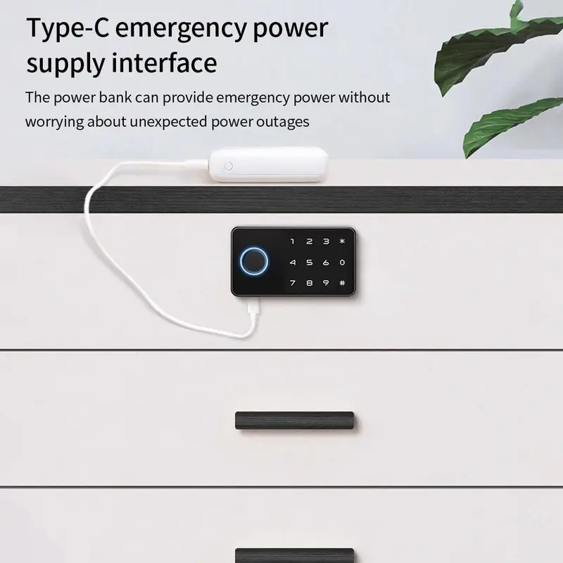 Smart Door Lock, APP Fingerprint Smart Drawer Cabinet Invisible Lock, IC Card Unlock Cabinet Furniture Electronic Keyless Sensor Lock 3