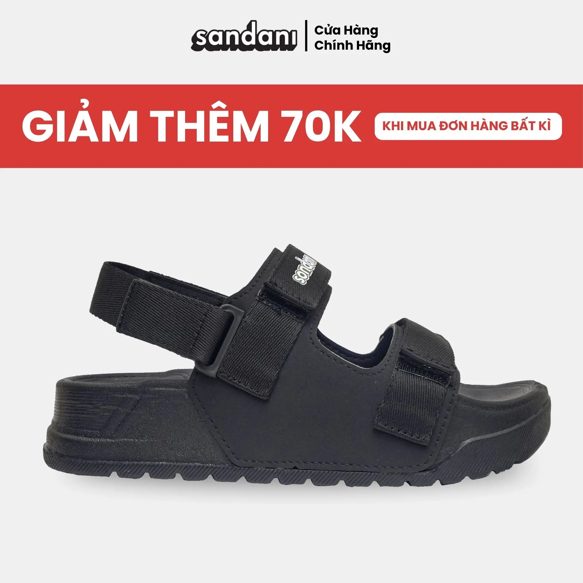 Giày Sandal Nữ Quai Ngang Đế Êm Chống Trơn, Dây Dù, Màu Full Đen Size 36-40 - Sandani Quai Hậu depnuhottrend  2023 DéP Shoes