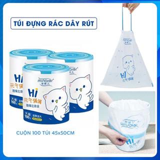 Product Introduction of Combo 2 cuộn 100 Túi rác rút dây VFaz siêu dai có quai 1 cuộn 100 túi kích thước 45x50cm tự phân hủy bảo vệ môi trường túi rác An Lành Kitchen 18