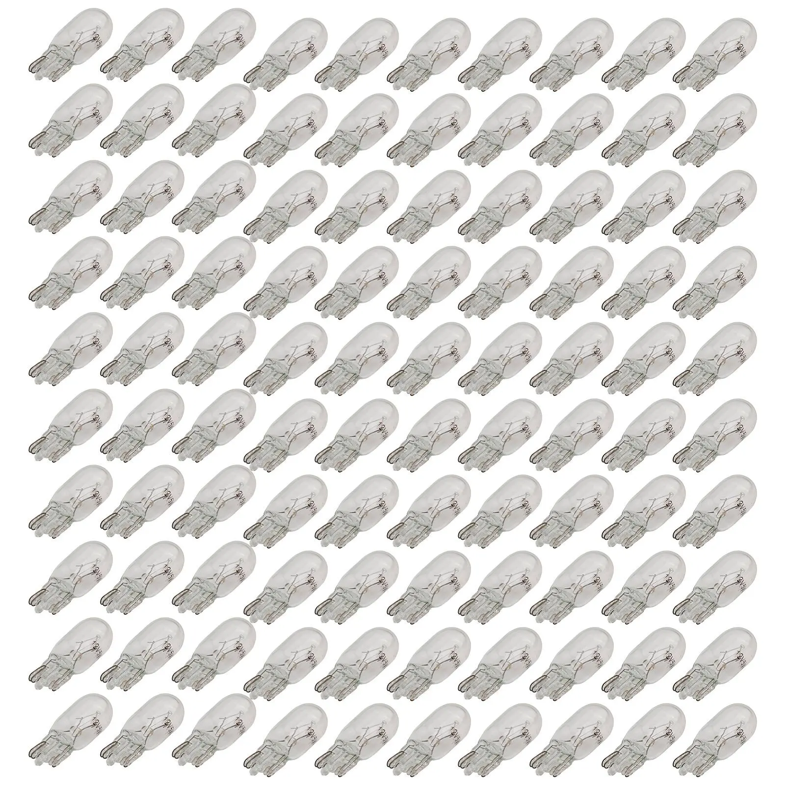 100PCS 194 For T10 Clear Wedge Incandescent Instrument Panel Light Bulbs
