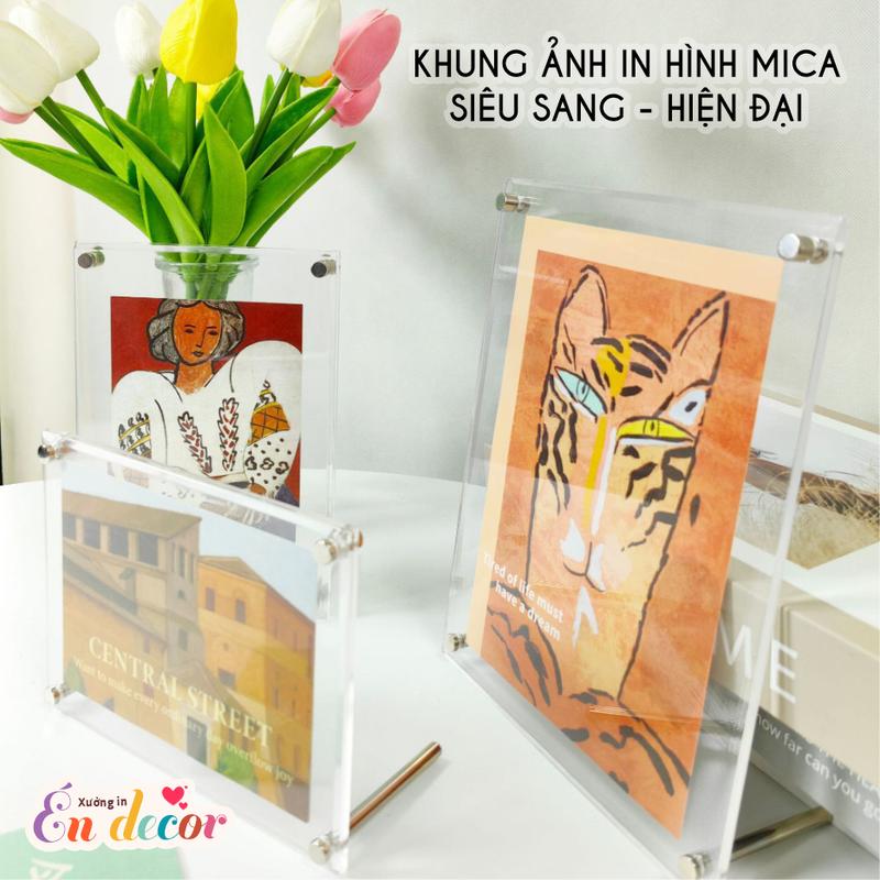 Khung ảnh nhiều kích cỡ 10x15, 13x18, 15x21 Mica Trong Suốt, Văn Phòng Để Bàn Sang Trọng, Đẹp mọi góc nhìn, Hỗ trợ in ảnh theo yêu cầu. 0