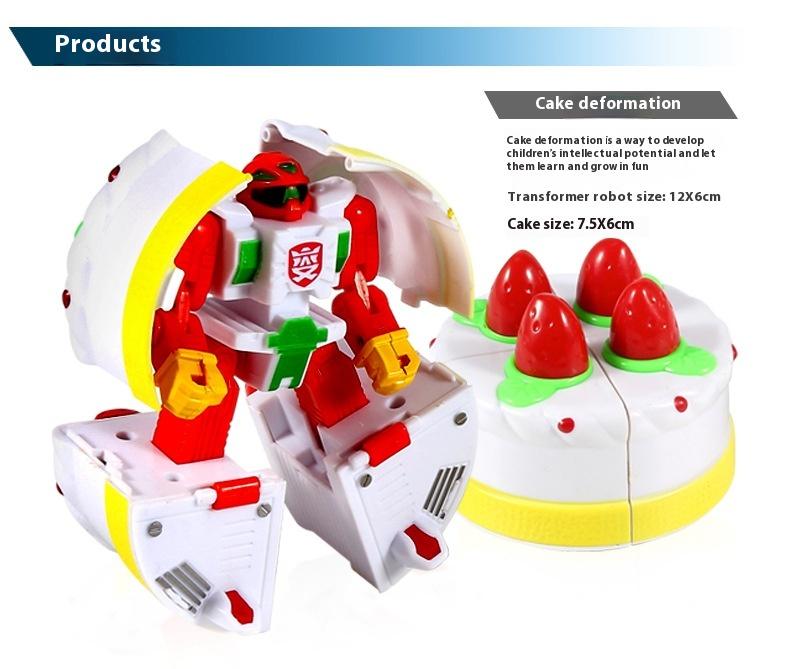 Product Introduction of Transformation Toy Robot Simulation French Fries Burger Ice Cream Children's Transformation Toy Gift 1