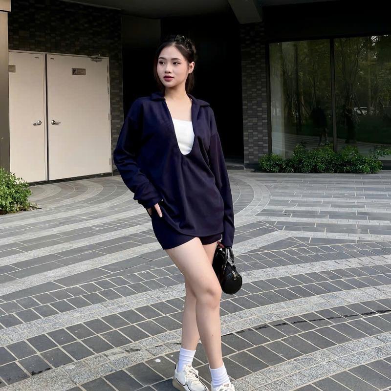 Bộ 3 món áo len gân xẻ cổ hothit thu đông 2024-2025 cho nữ - Women Nhung 6