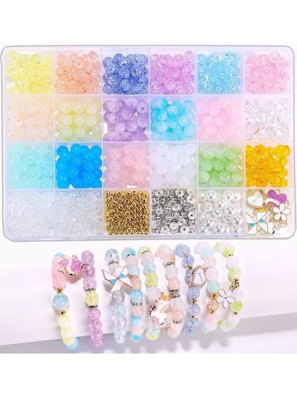 Boho Style Plain Color & Letter Design Clay Bead for Girls, 1 Box Trendy Multicolor Beads for Necklace & Bracelet Making, Chic Diy Material for Jewelry Making As Gifts, Vintage Jewelry 4