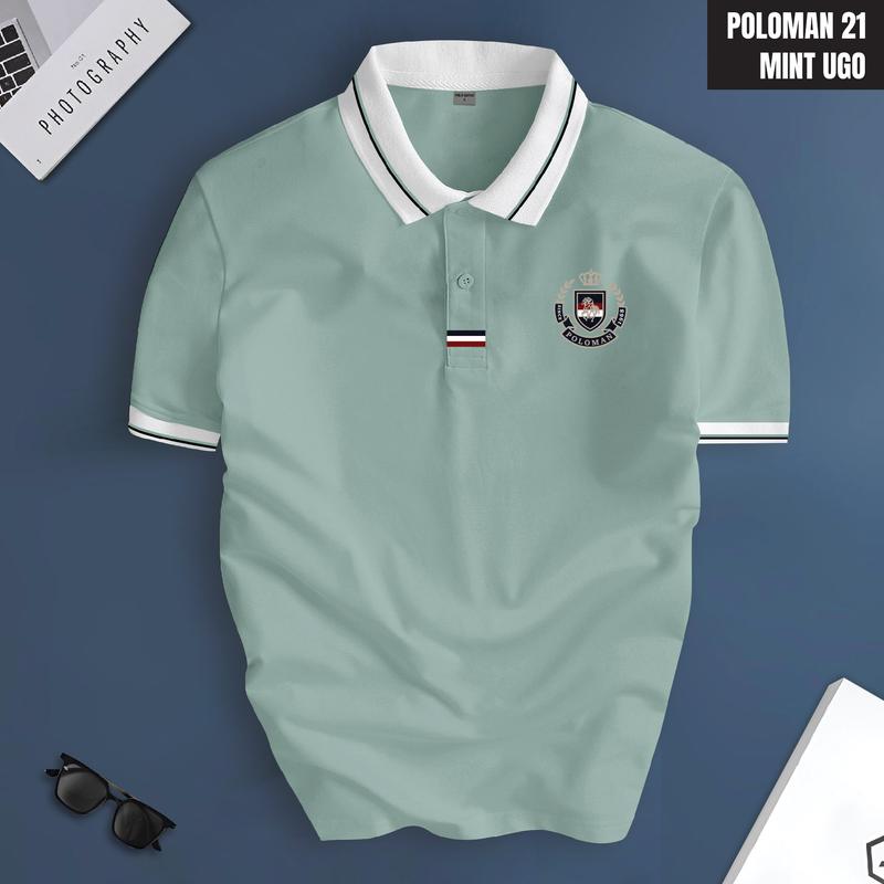 Áo thun POLOMAN 21 PHỐI CỔ PHIÊN BẢN MỚI vải cá sấu sang trọng lịch lãm thoáng mát - FREESHIP Extra Menswear Top Ngắn Tay Có Cổ Shirt áo polo phối quần Jean