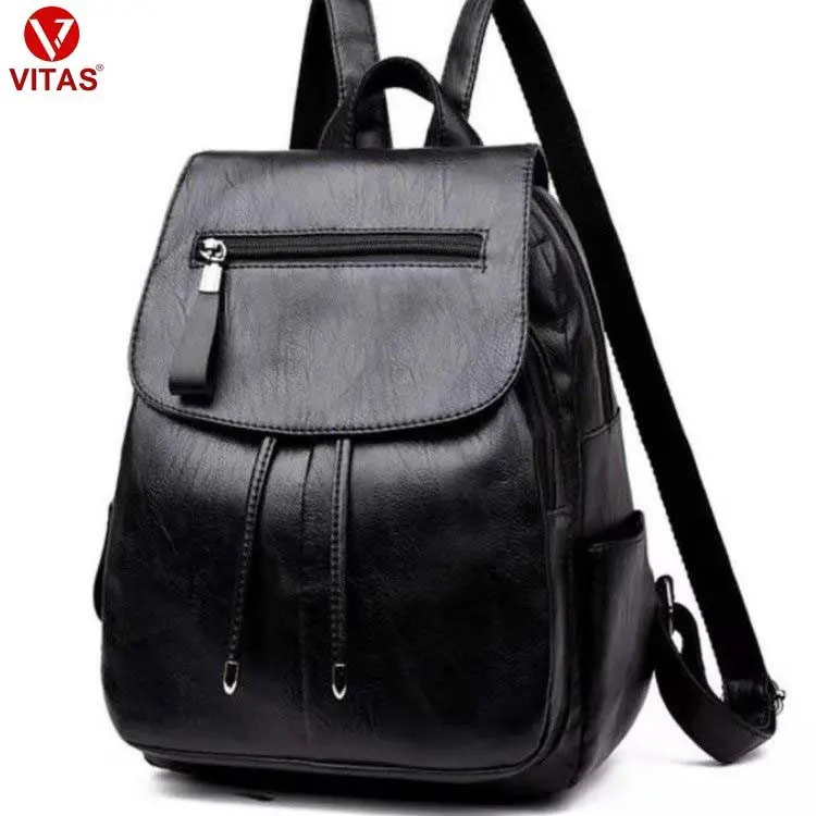 BaLo Da PU Thời Trang Hàn Quốc VITAS VT03 Đeo Vai Len Backpack 0