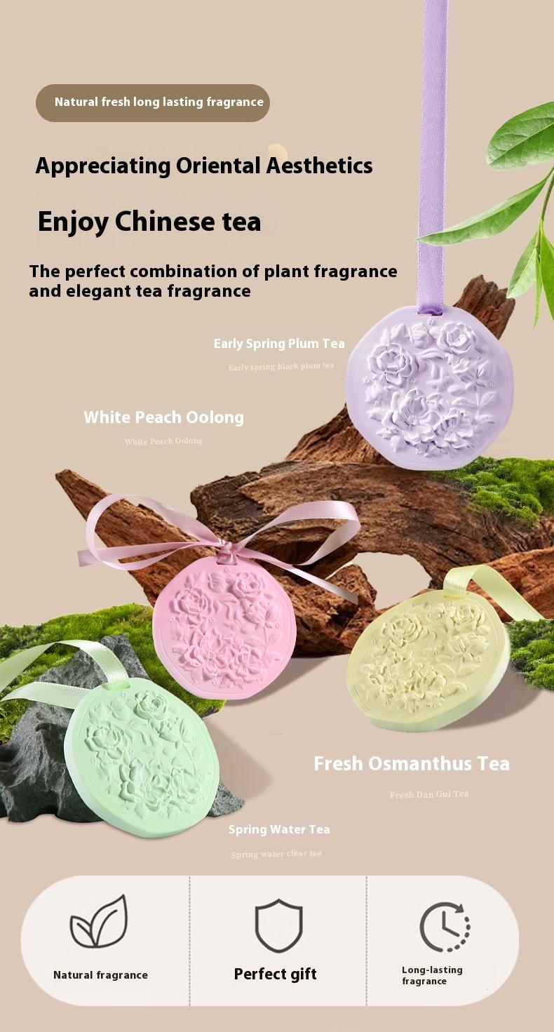 Product Introduction of Tea scent wardrobe aromatherapy fragrance lasting clothes fragrance put in the wardrobe gypsum wax tablet pendant dormitory souvenir unilever 0