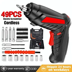 SET MESIN BOR 50 BUAH KUNCI ELECTRIC SCREWDRIVER SET MESIN BOR OBENG TANPA KABEL CORDLESS SCREWDRIVER BOR LISTRIK BOR MINI BOR BATERAI