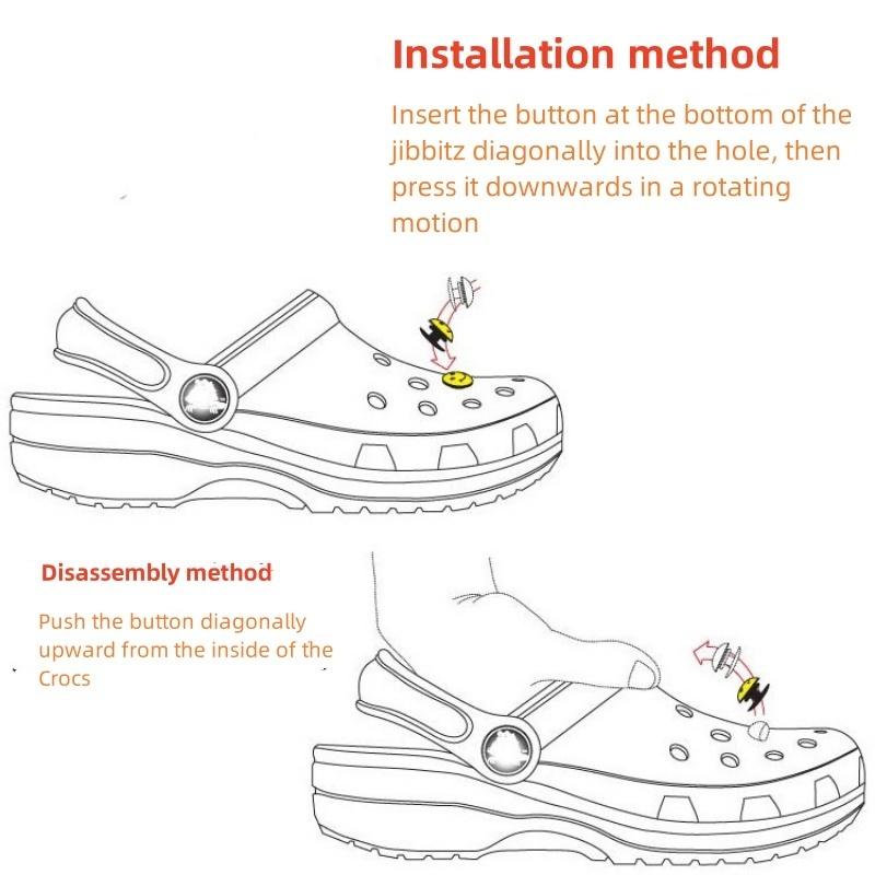 Product Introduction of chú thỏ hồng sticker dép Đồ Trang Trí Giày Thích hợp cho crocs jibbitz crocs charms để trang trí dép chữ h crocs dép lê dép tổ ong 16
