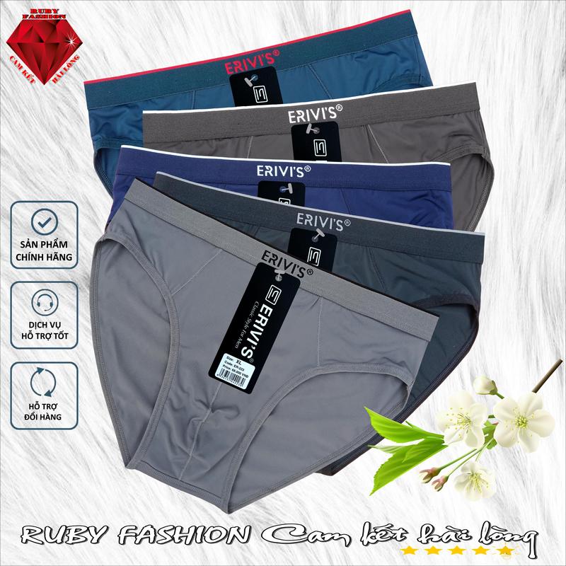 Set 5 chiếc quần sịp nam, quần lót nam Erivis, Chất liệu thun lạnh cao cấp, co giãn 4 chiều, hàng Việt Nam chất lượng cao 0
