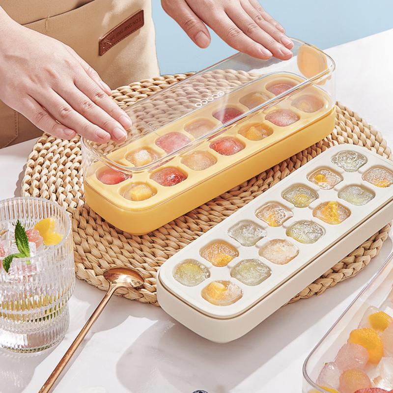 Khay đá tủ lạnh thông minh ECOCO 2 và 3 ngăn, xả đá sau 1 lần nhấn, nhựa PP cao cấp an toàn sức khoẻ