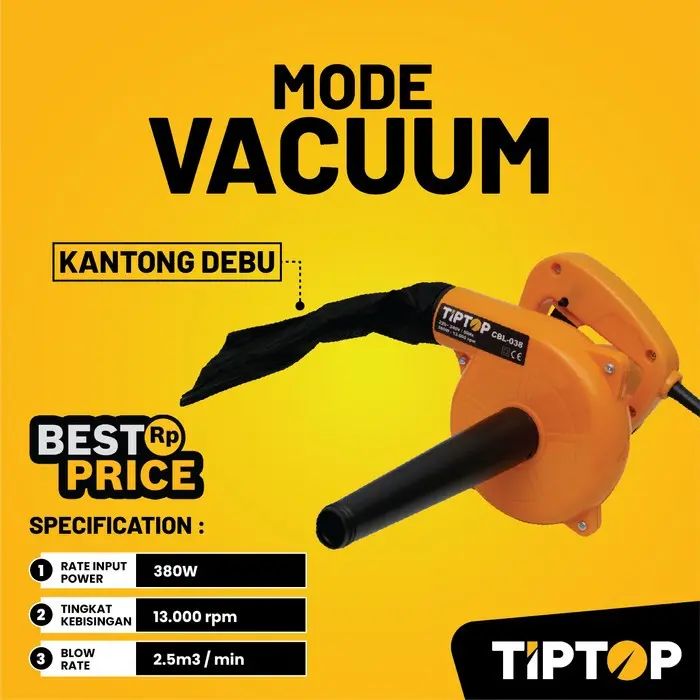 TIP TOP Electric Blower / Mesin Blower 380W (CBL-038) 2