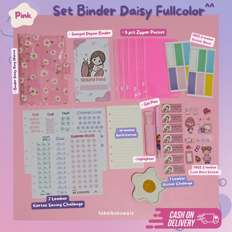SET BINDER MENABUNG DAISY FULLCOLOR A6 1