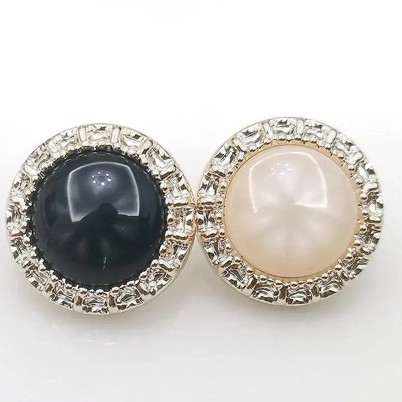 10 cái / lốc Nút quần áo thời trang 17,5 / 21 / 25mm Nút chuôi nhựa màu vàng Phụ kiện may mặc 3