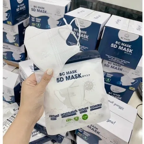 Hộp 100 Chiếc Khẩu Trang 5D BC Mask 3 Lớp Kháng Khuẩn Cao Cấp