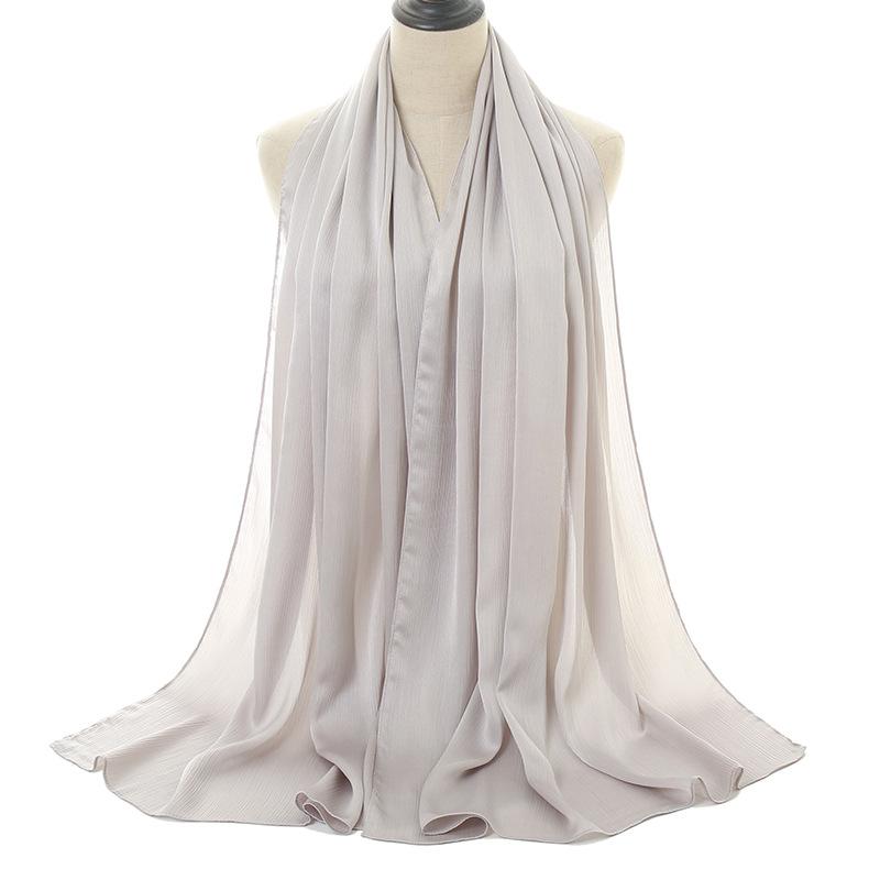 Natural folding scarf with satin fine wrinkles, ethnic turban 2